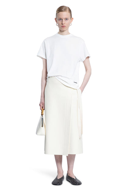 JIL SANDER WOMAN WHITE T-SHIRTS & TANK TOPS