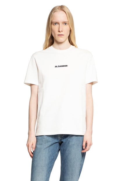 JIL SANDER WOMAN WHITE T-SHIRTS & TANK TOPS