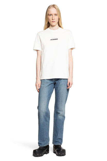 JIL SANDER WOMAN WHITE T-SHIRTS & TANK TOPS