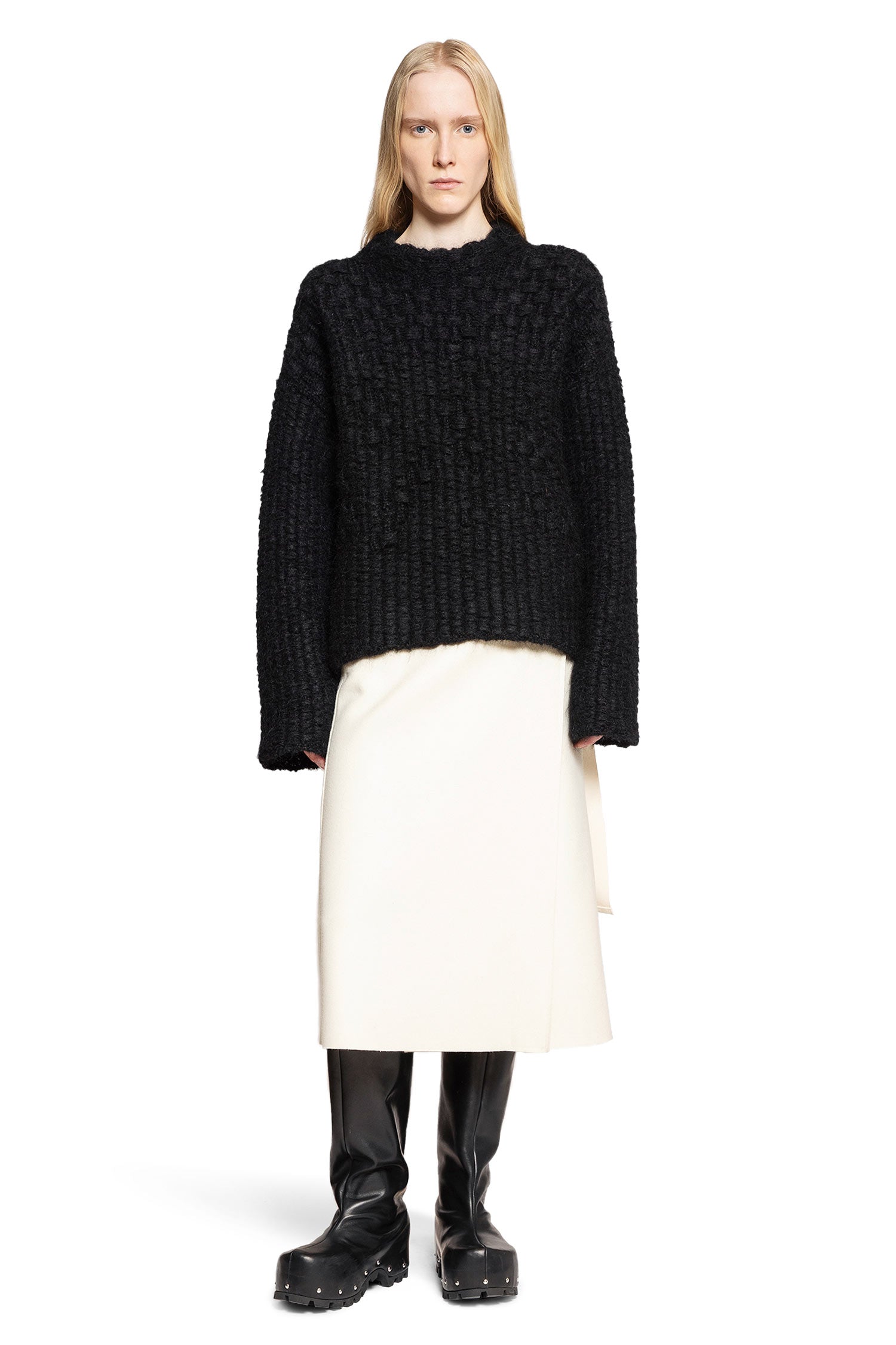 JIL SANDER WOMAN BLACK KNITWEAR