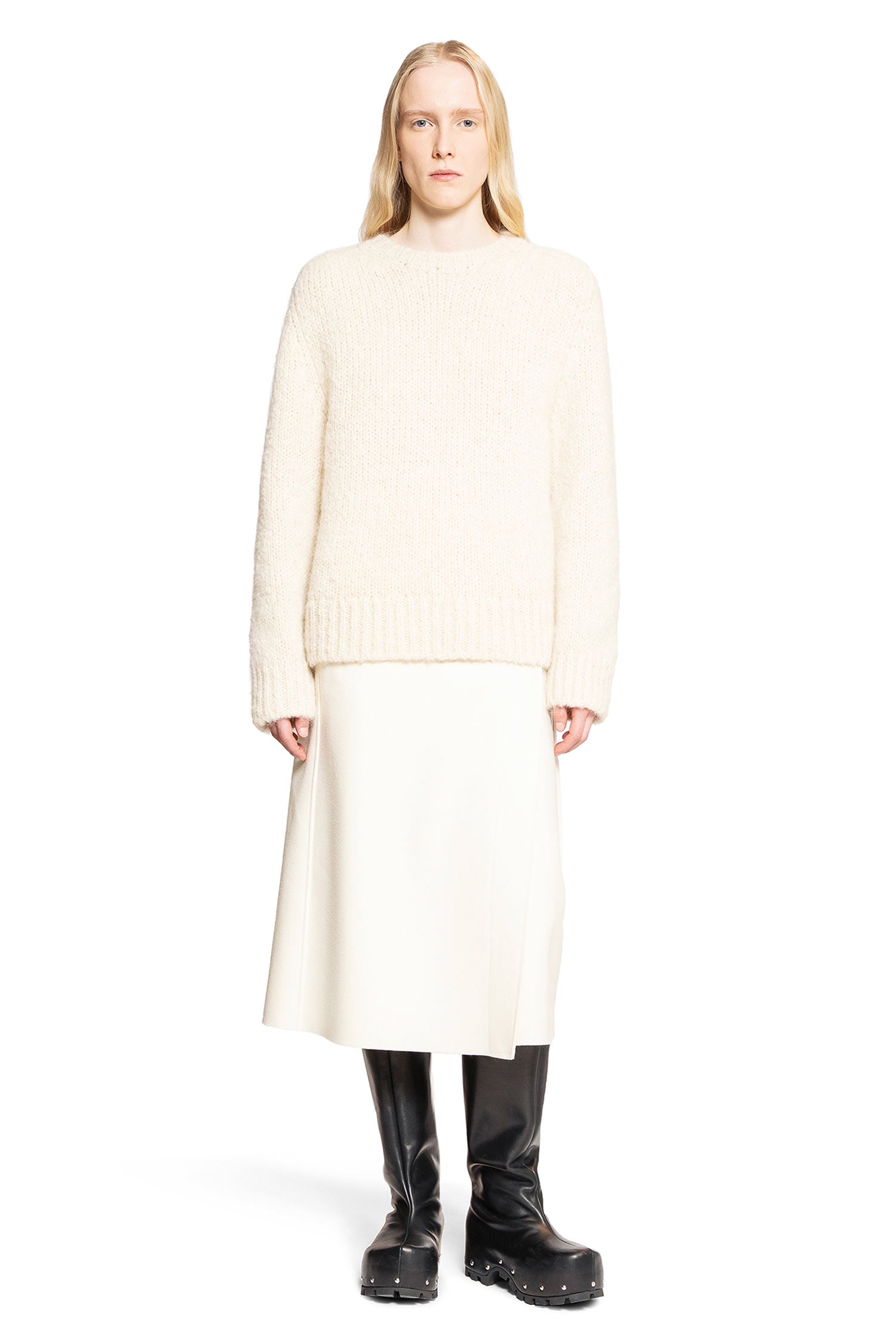 JIL SANDER WOMAN OFF-WHITE SKIRTS