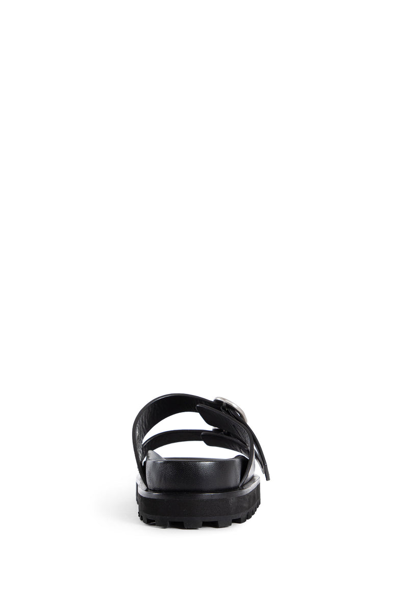 JIL SANDER WOMAN BLACK SANDALS & SLIDES