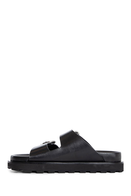 JIL SANDER WOMAN BLACK SANDALS & SLIDES