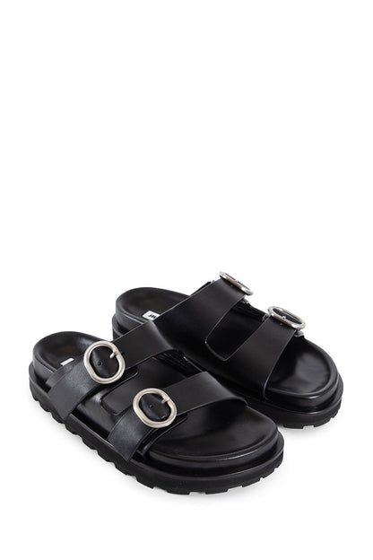 JIL SANDER WOMAN BLACK SANDALS & SLIDES