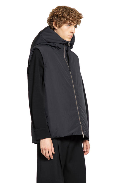 JIL SANDER MAN BLACK VESTS