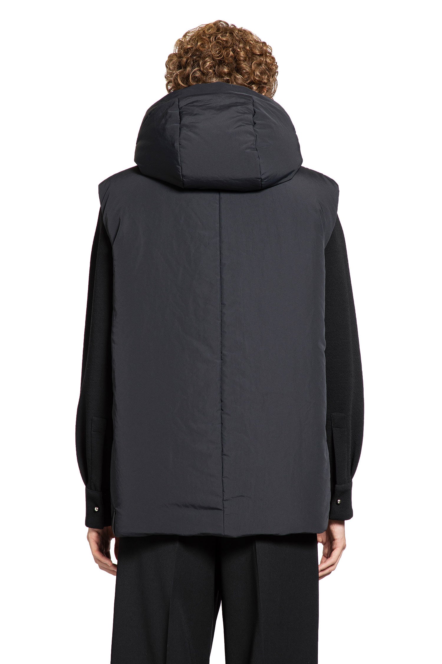 JIL SANDER MAN BLACK VESTS
