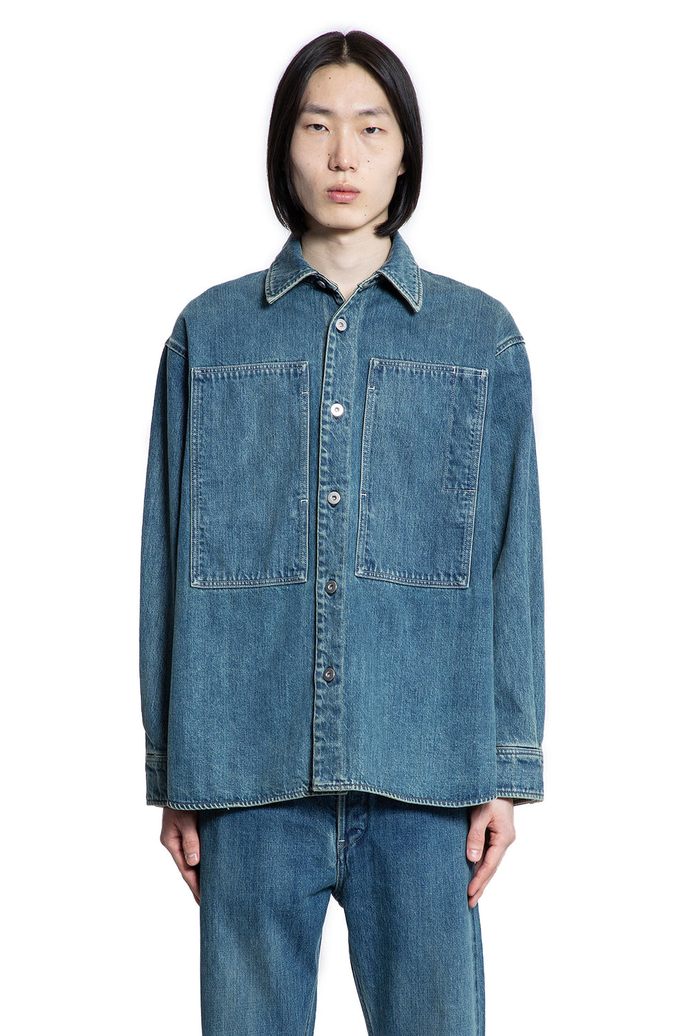 JIL SANDER MAN BLUE SHIRTS