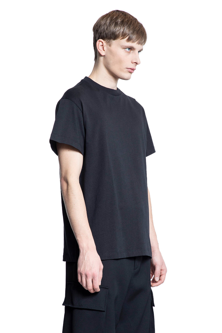 JIL SANDER MAN BLACK T-SHIRTS & TANK TOPS