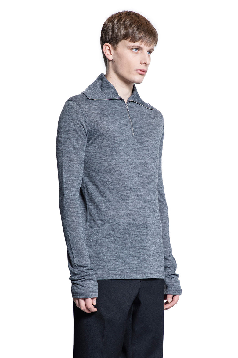 JIL SANDER MAN GREY T-SHIRTS & TANK TOPS