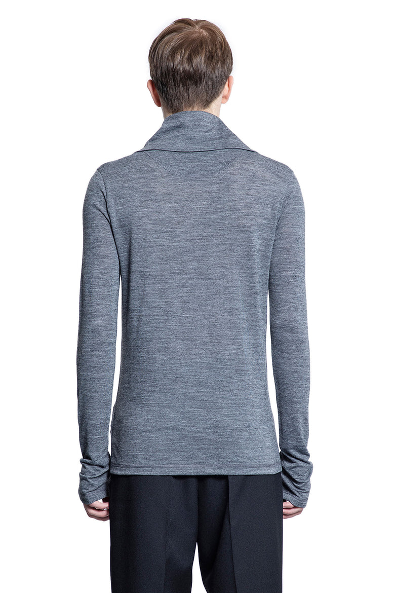 JIL SANDER MAN GREY T-SHIRTS & TANK TOPS