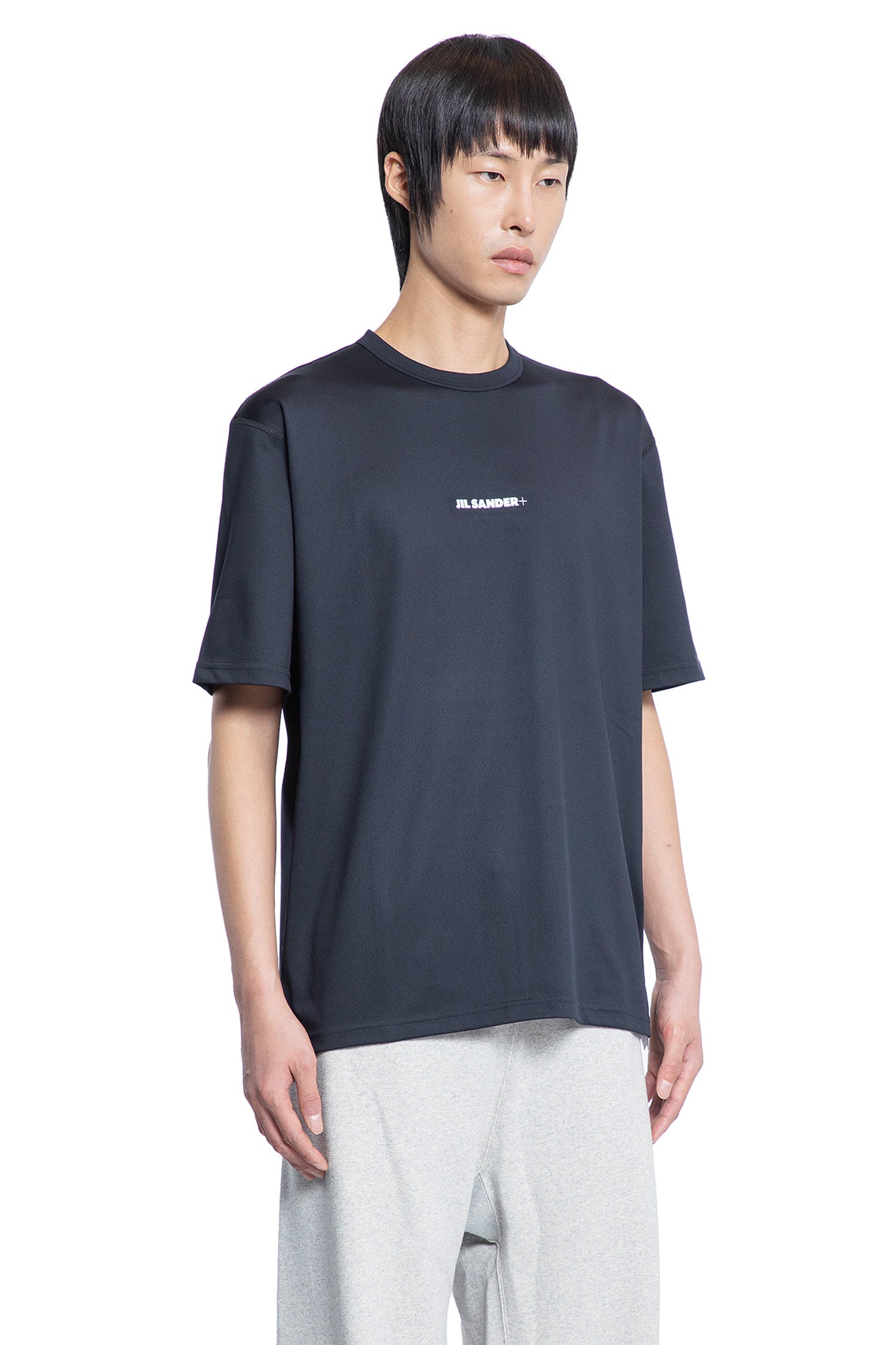 JIL SANDER MAN BLACK T-SHIRTS & TANK TOPS