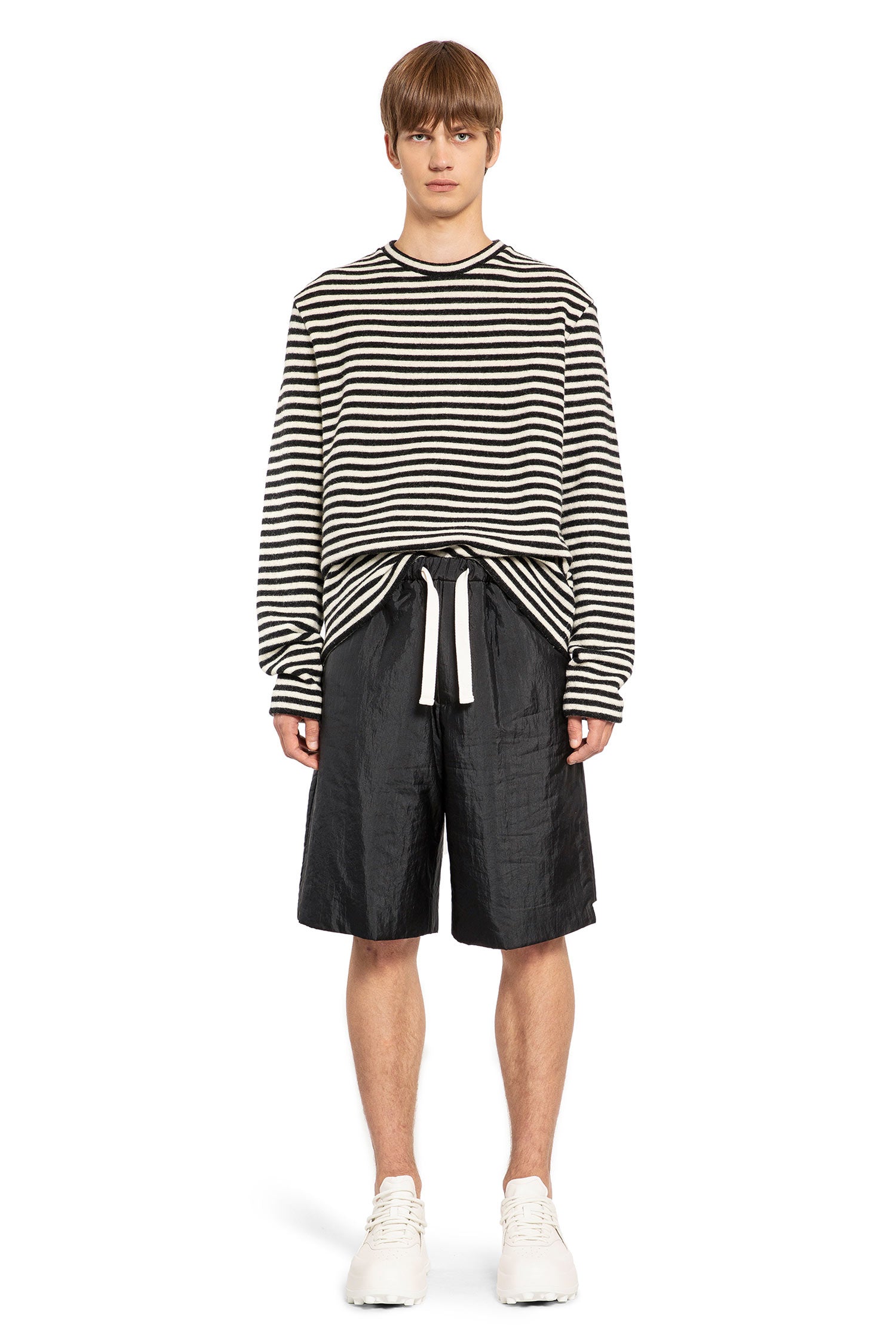 JIL SANDER MAN BLACK&WHITE T-SHIRTS