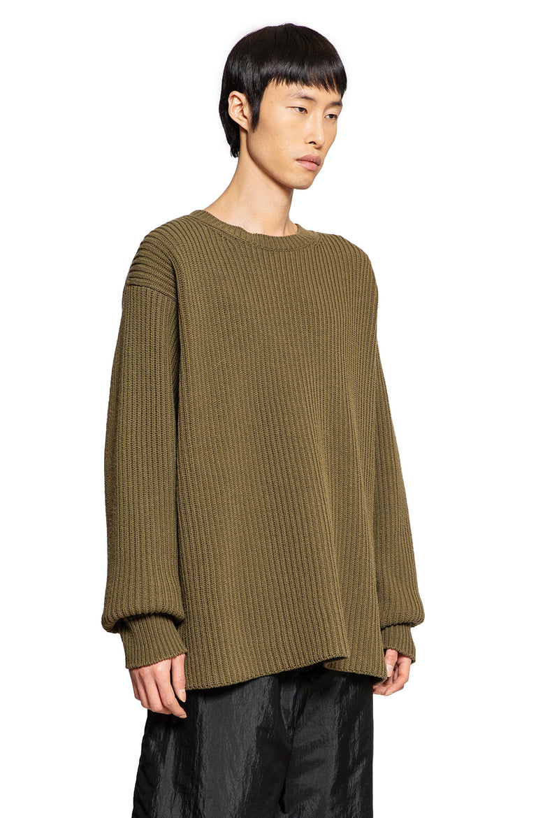 JIL SANDER MAN GREEN KNITWEAR