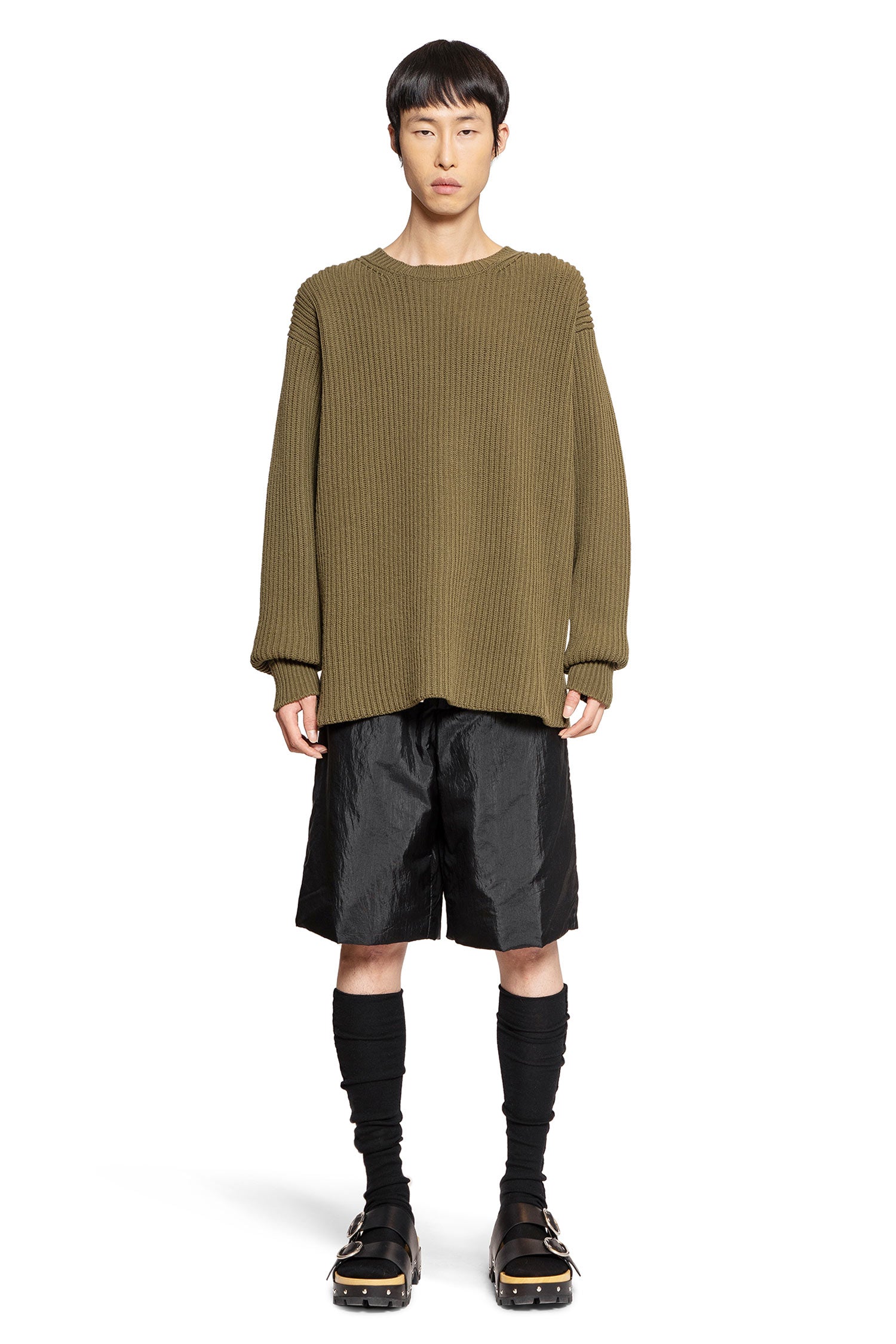 JIL SANDER MAN GREEN KNITWEAR