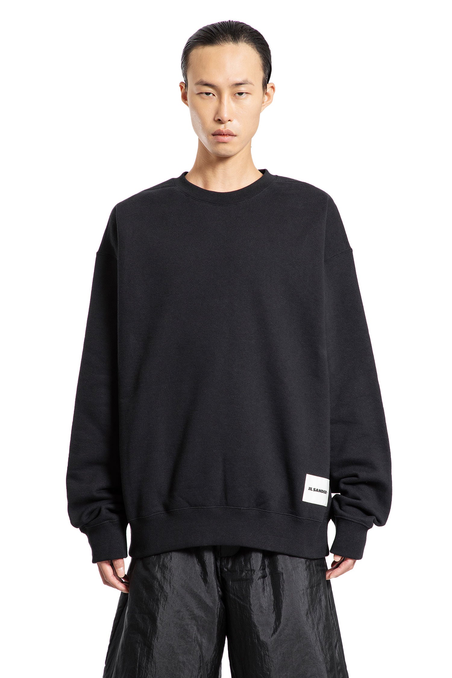 JIL SANDER MAN BLACK SWEATSHIRTS