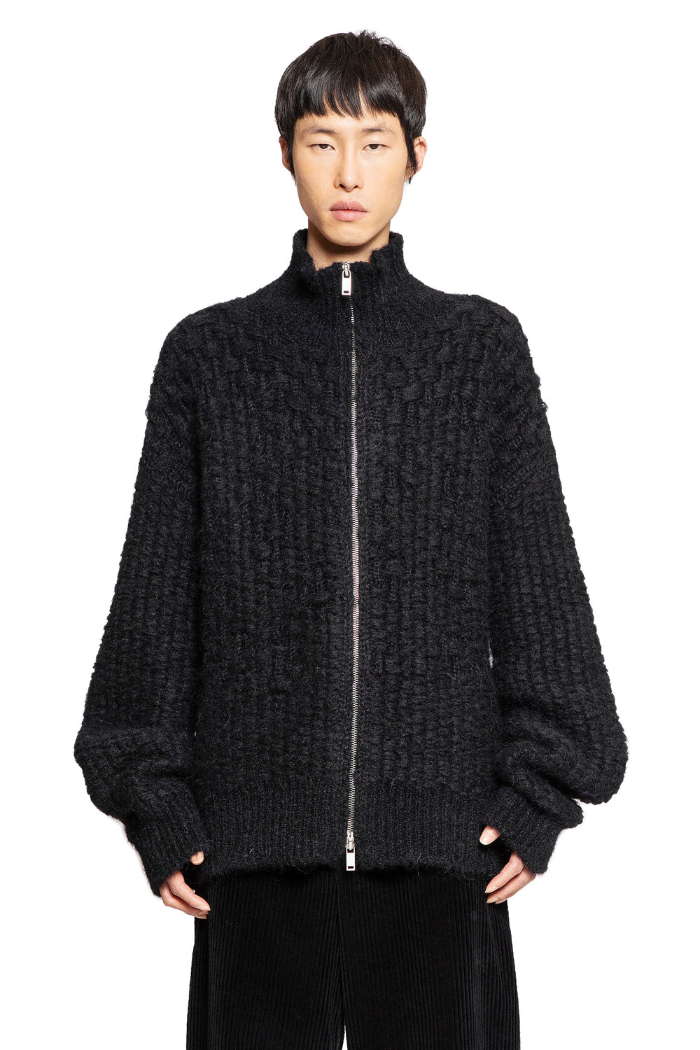 JIL SANDER MAN BLACK KNITWEAR