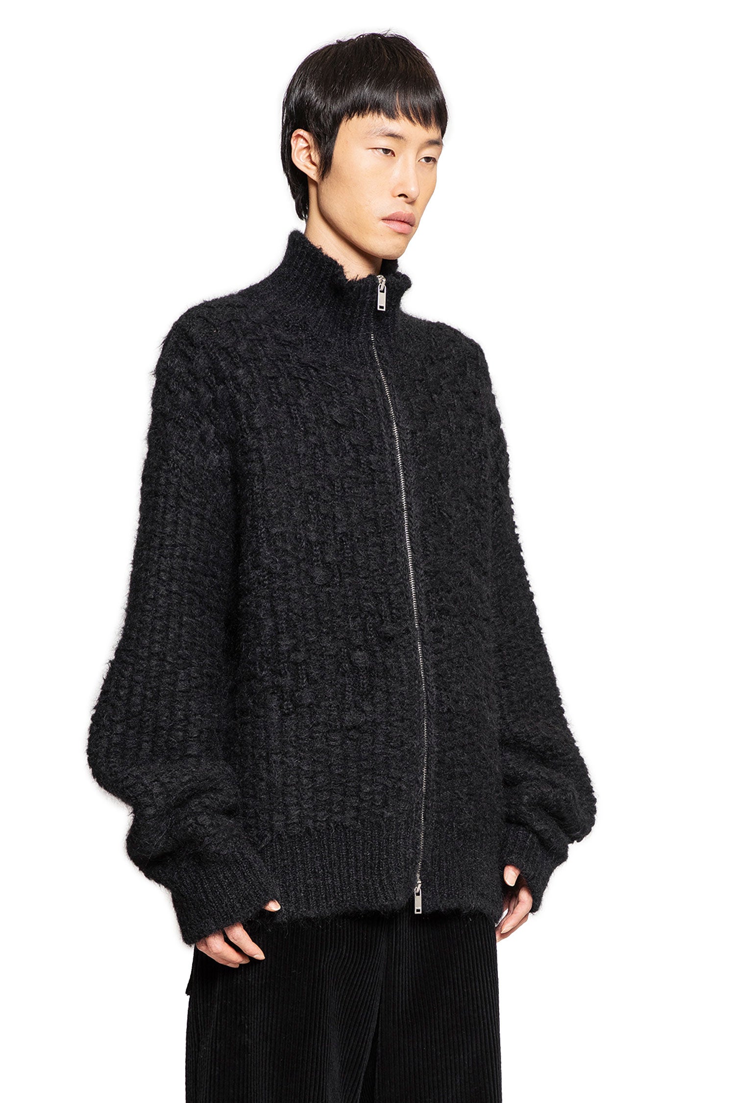 JIL SANDER MAN BLACK KNITWEAR