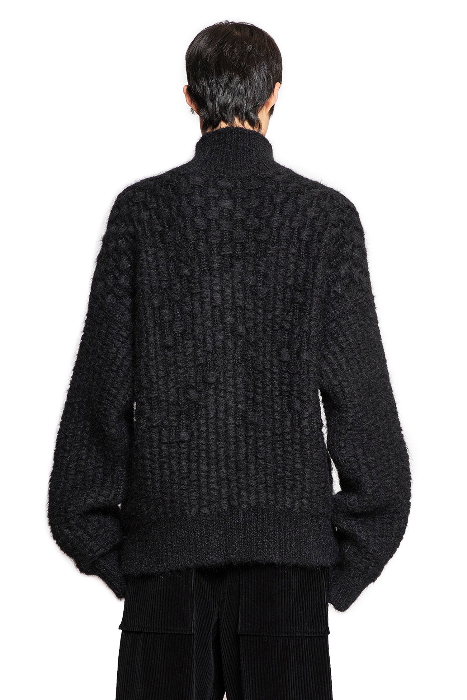 JIL SANDER MAN BLACK KNITWEAR