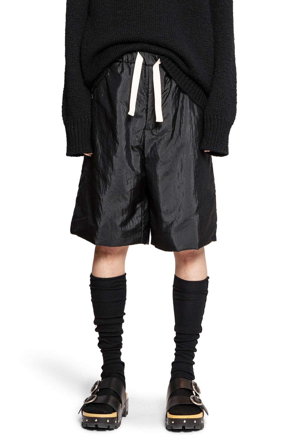 JIL SANDER MAN BLACK SHORTS & SKIRTS