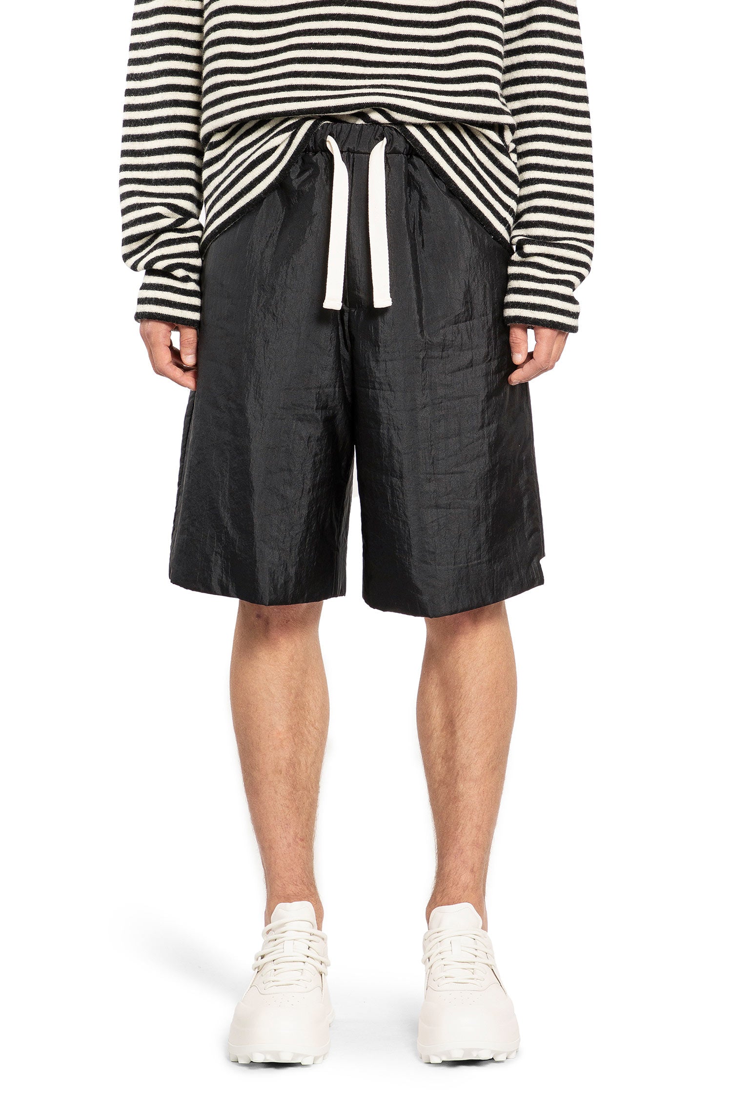 JIL SANDER MAN BLACK SHORTS & SKIRTS