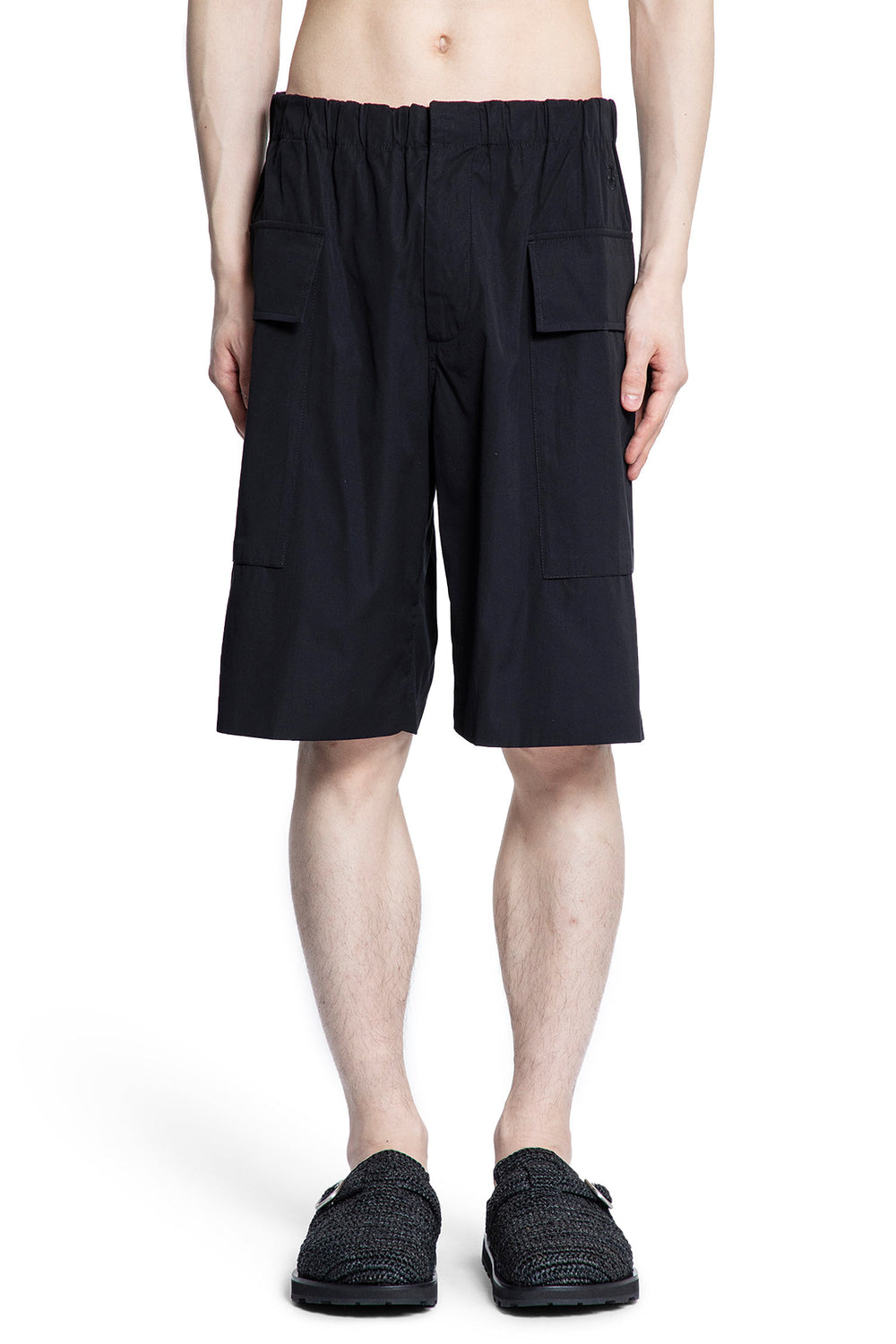 JIL SANDER MAN BLACK SHORTS & SKIRTS