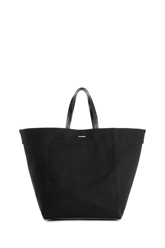 JIL SANDER MAN BLACK TOTE BAGS