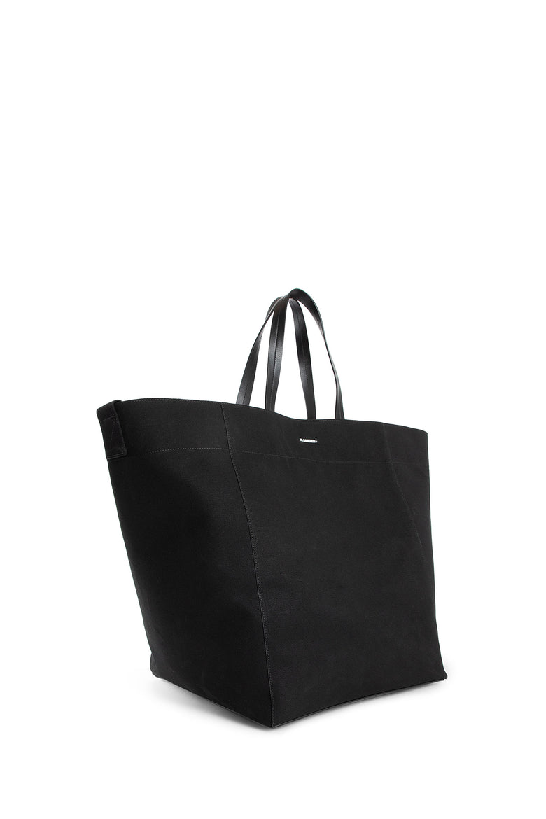 JIL SANDER MAN BLACK TOTE BAGS