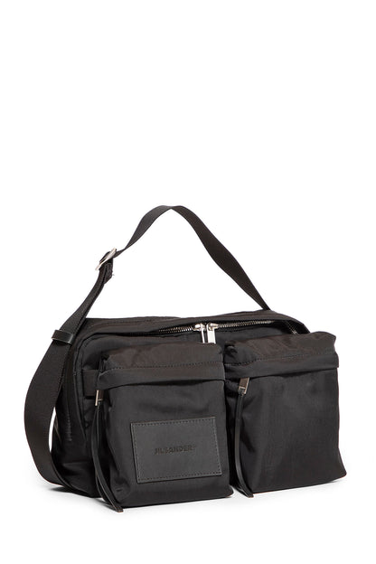 JIL SANDER MAN BLACK CROSSBODY BAGS