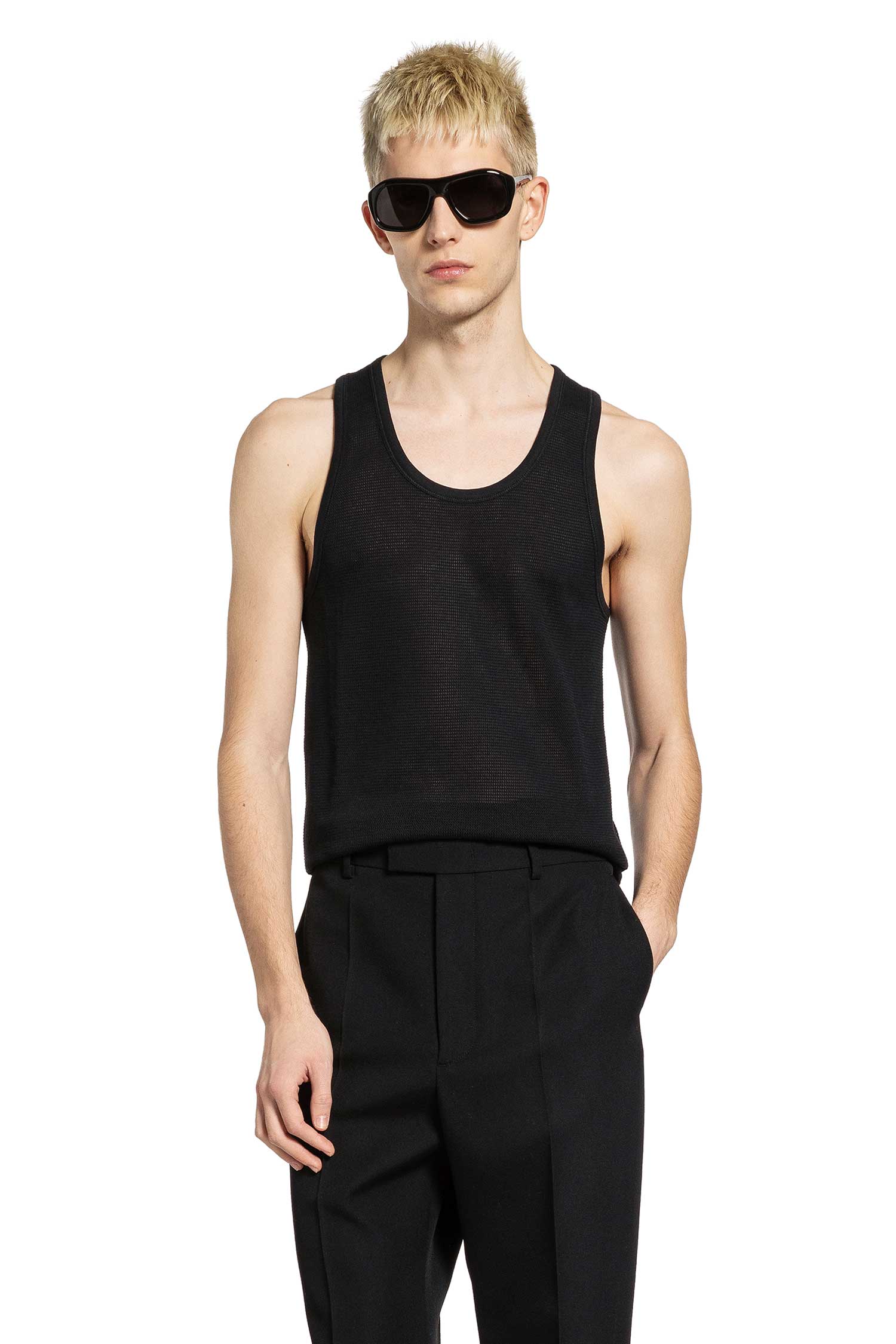 Semi-sheer Cotton Tank Top