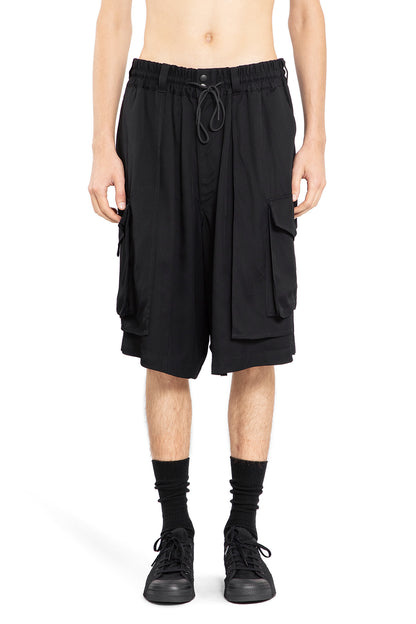 Y-3 MAN BLACK SHORTS & SKIRTS