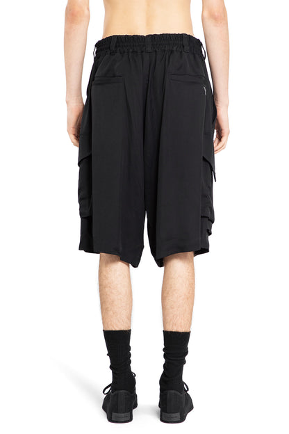 Y-3 MAN BLACK SHORTS & SKIRTS