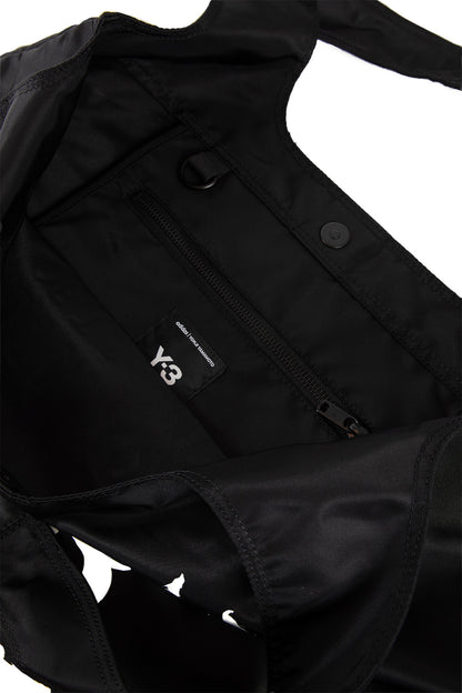 Y-3 UNISEX BLACK TOTE BAGS