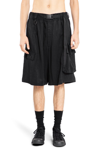 Y-3 MAN BLACK SHORTS & SKIRTS