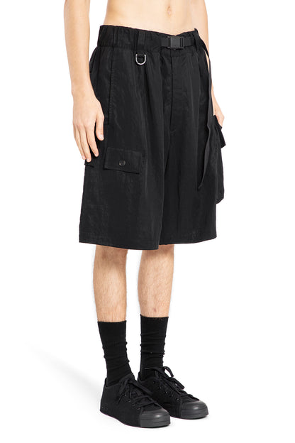 Y-3 MAN BLACK SHORTS & SKIRTS