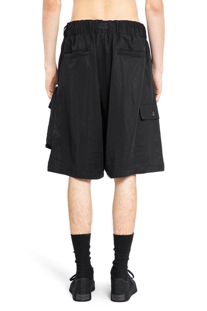 Y-3 MAN BLACK SHORTS & SKIRTS