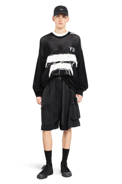 Y-3 MAN BLACK SHORTS & SKIRTS