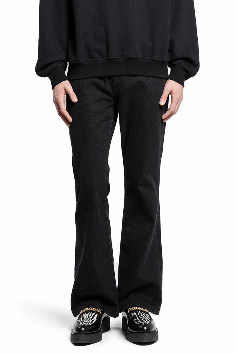 ERNEST W. BAKER Leather Flare Jeans man