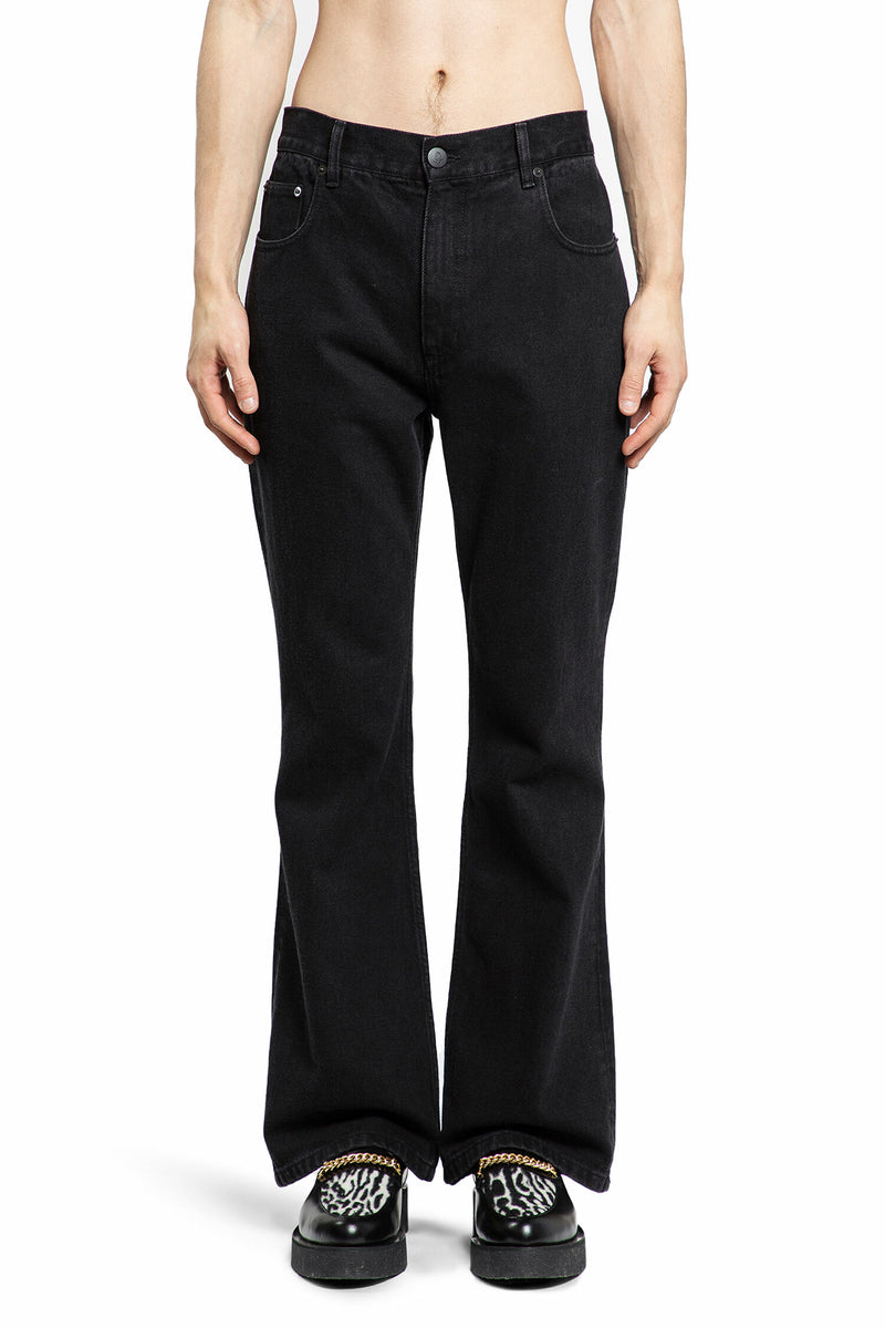 ERNEST W. BAKER Leather Flare Jeans man