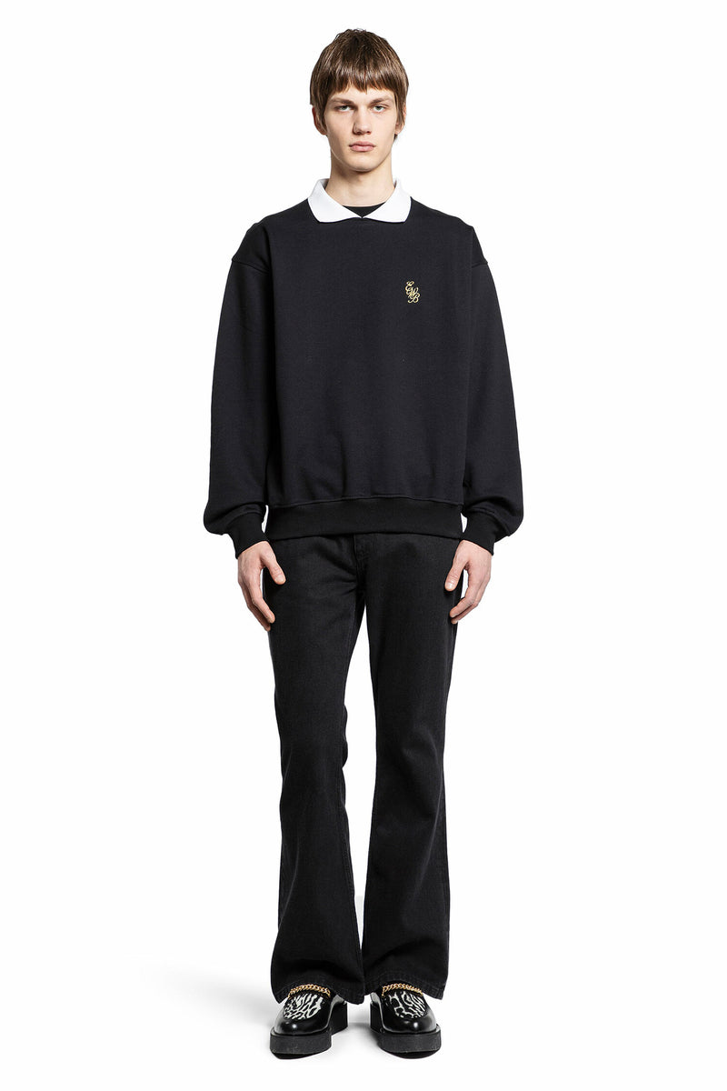 ERNEST W. BAKER Leather Flare Jeans man