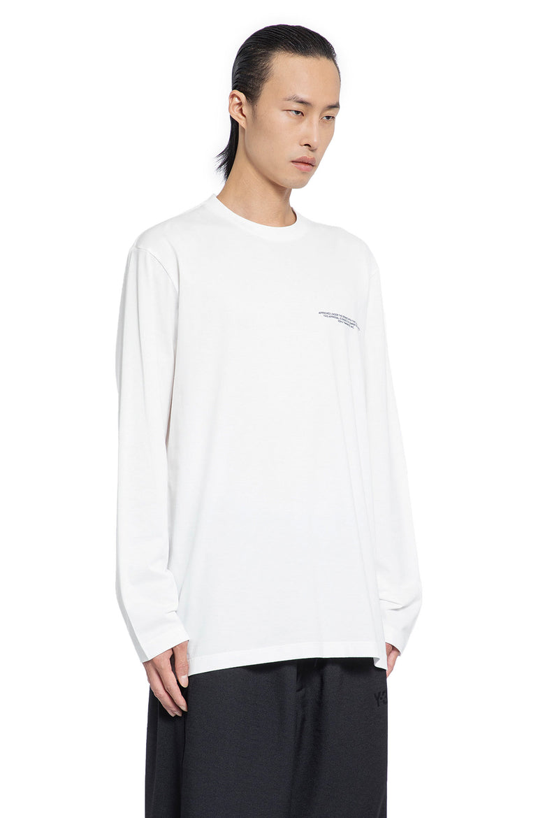 Y-3 MAN WHITE T-SHIRTS & TANK TOPS