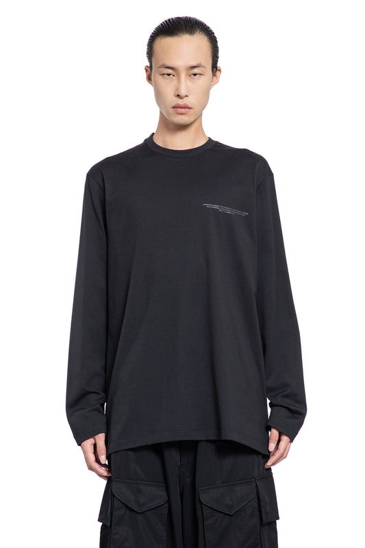 Y-3 MAN BLACK T-SHIRTS & TANK TOPS