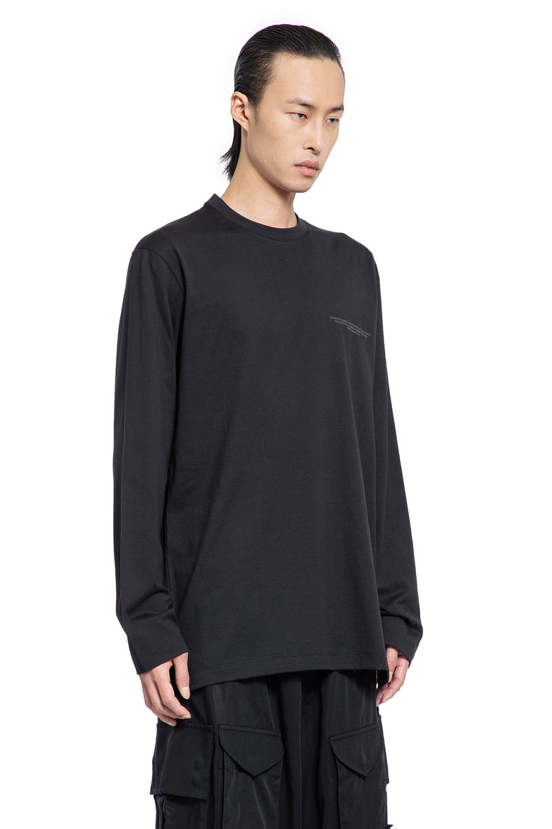 Y-3 MAN BLACK T-SHIRTS & TANK TOPS