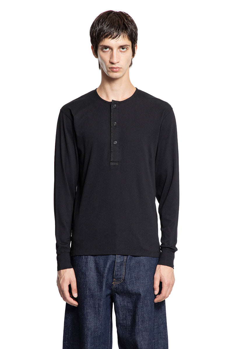 Cotton Stretch Rib Henley T-Shirt - Antonioli.eu
