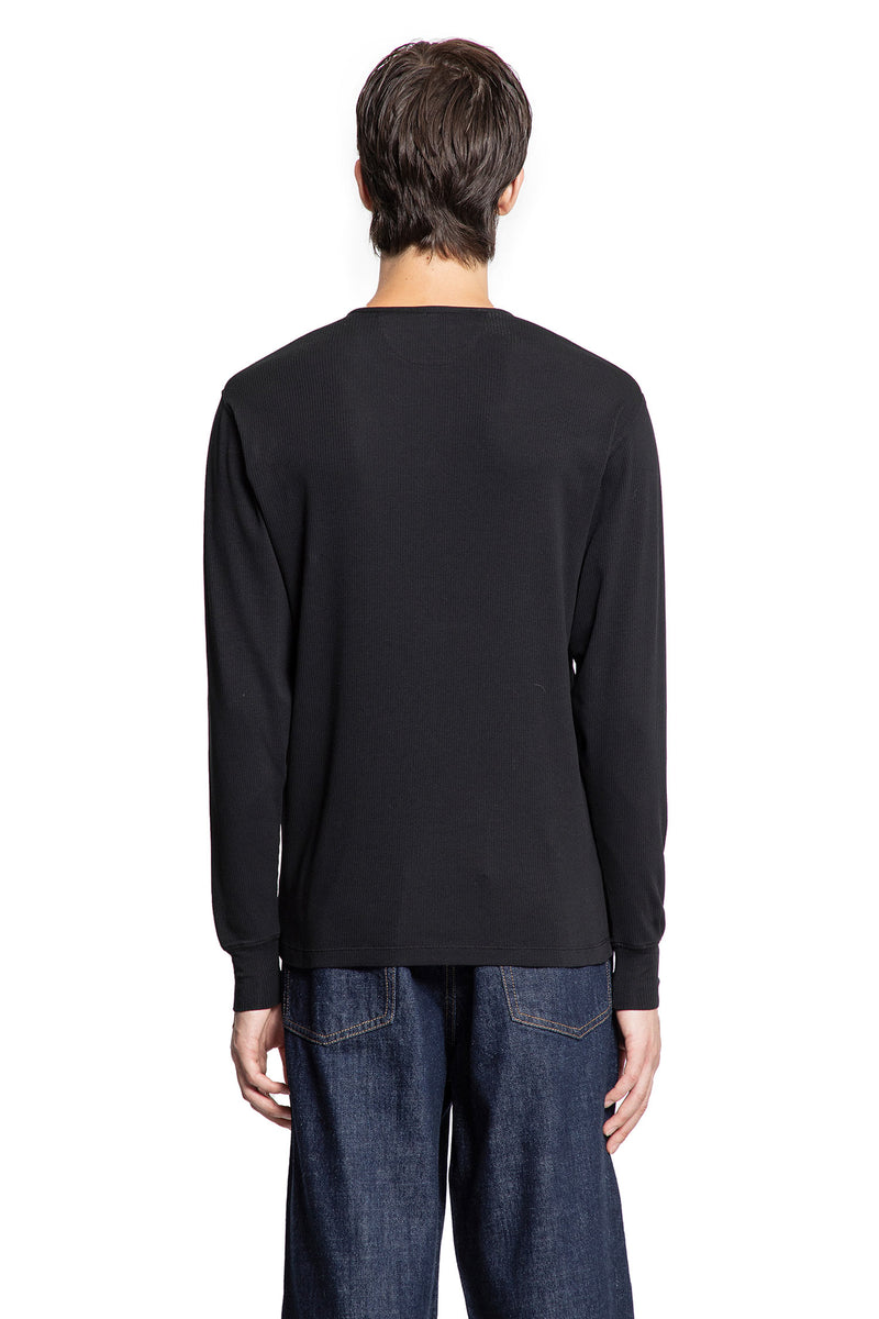Cotton Stretch Rib Henley T-Shirt - Antonioli.eu
