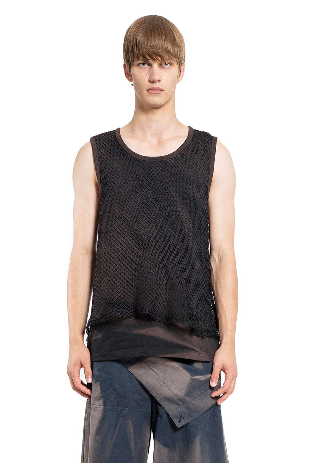 JIYONG KIM MAN BLACK T-SHIRTS & TANK TOPS