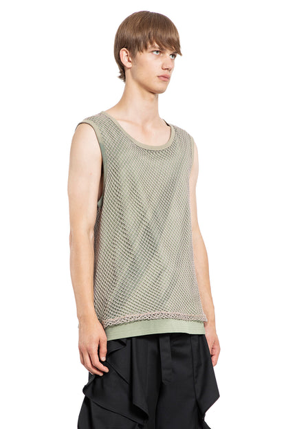 JIYONG KIM MAN GREEN T-SHIRTS & TANK TOPS