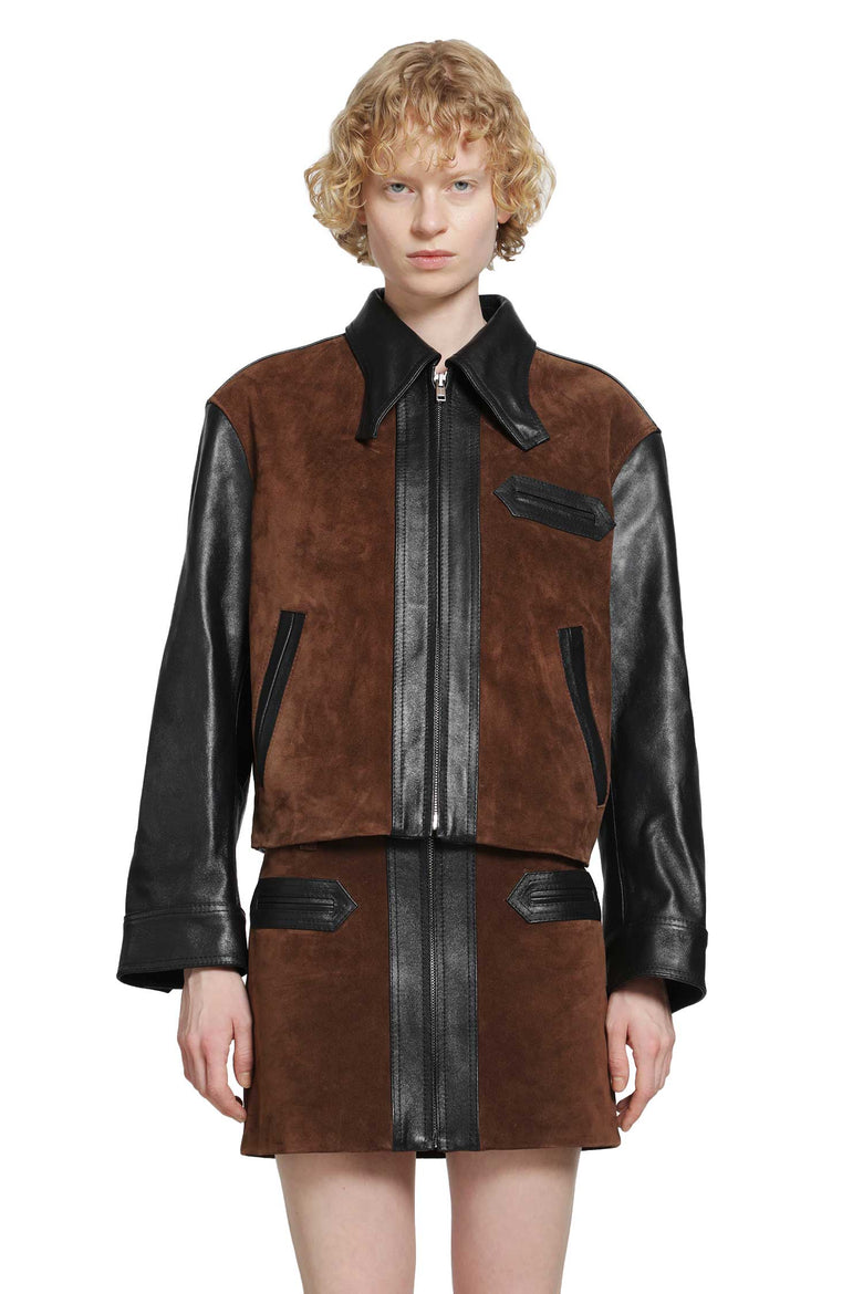 
              MARNI Suede and Leather Jacket woman
            