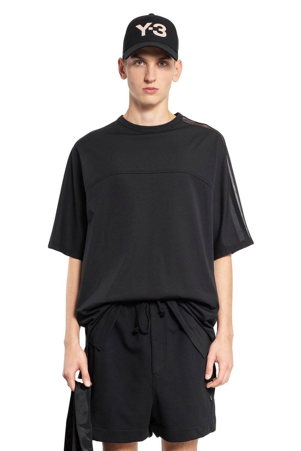 Y-3 MAN BLACK T-SHIRTS & TANK TOPS