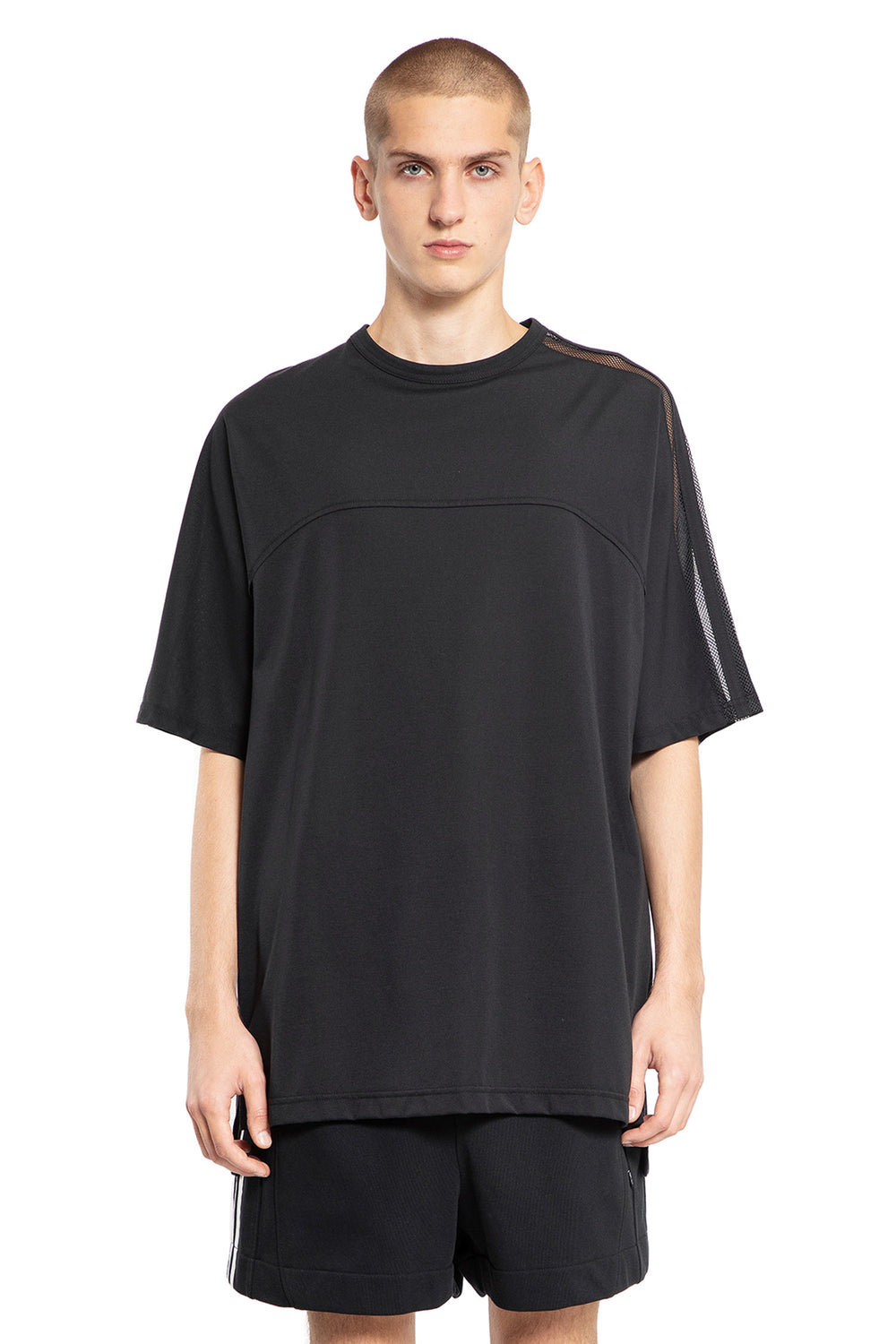 Y-3 MAN BLACK T-SHIRTS & TANK TOPS