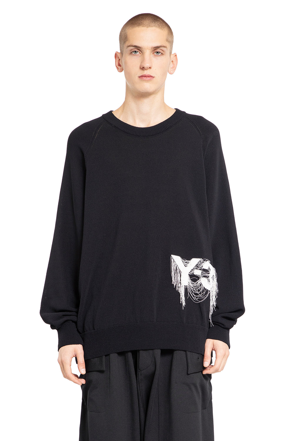 Y-3 MAN BLACK KNITWEAR